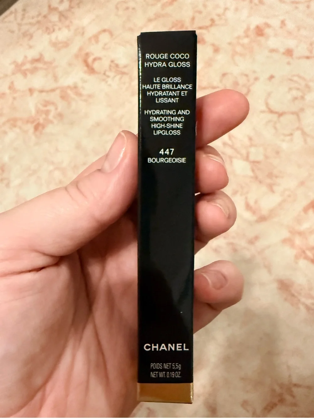 Chanel Rouge Coco Hydra Gloss in the shade 447 Bourgeoisie